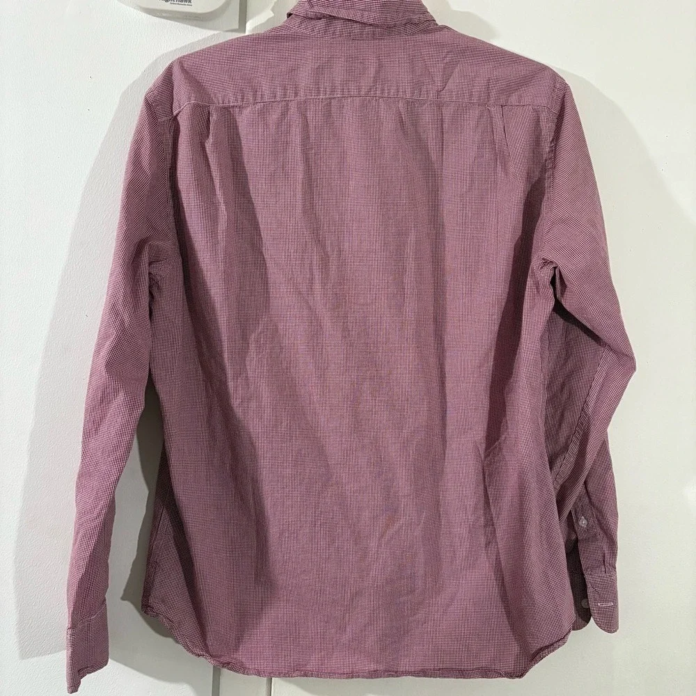 J. Crew Flex Cotton Blend Slim Fit Red Long Sleeve Button Down Men's Size XL
